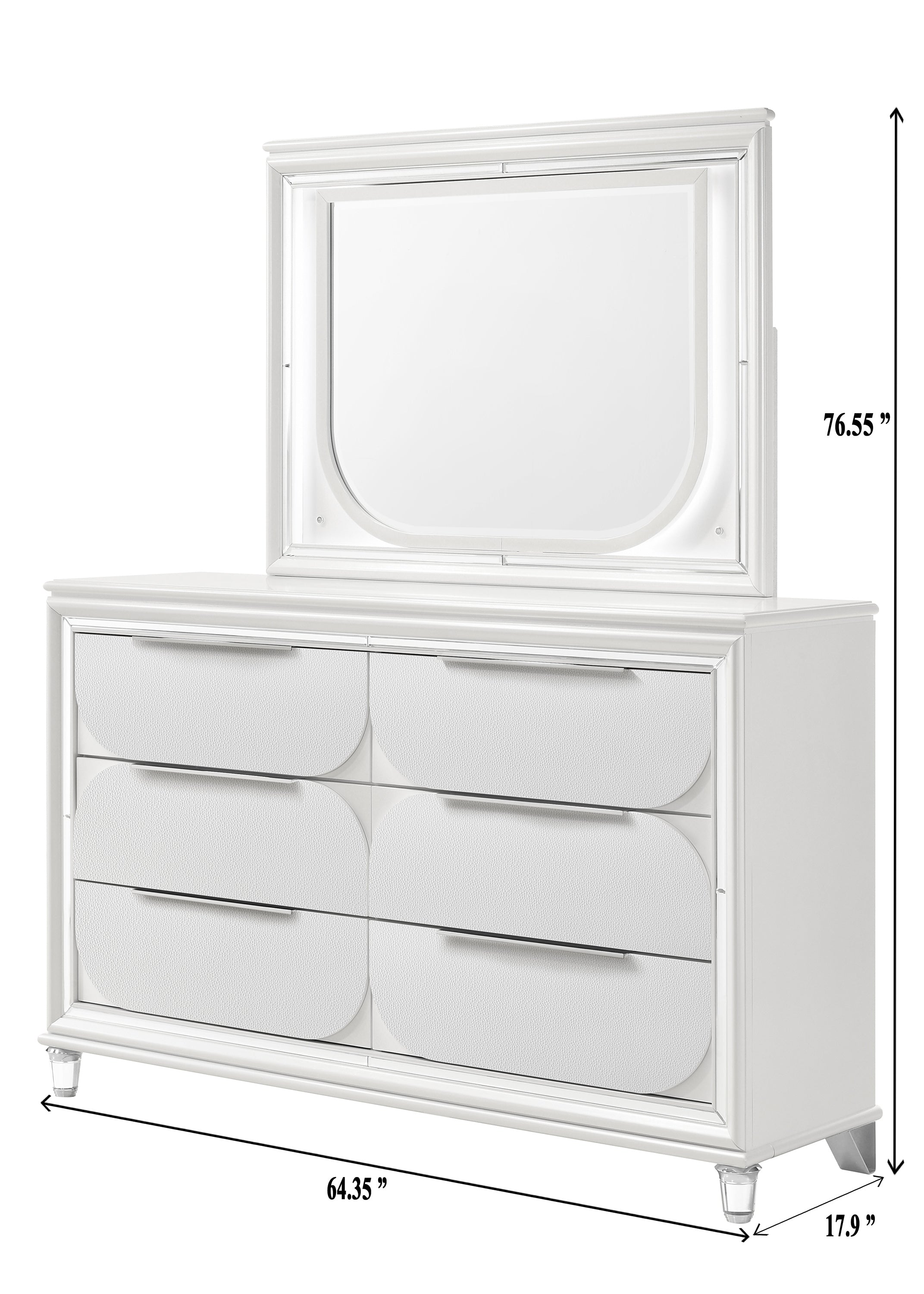Eden White LED Mirror - MyWaynesHome #