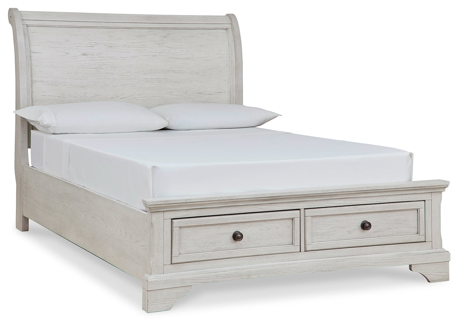 Robbinsdale Full Sleigh Storage Bed, Dresser and Mirror