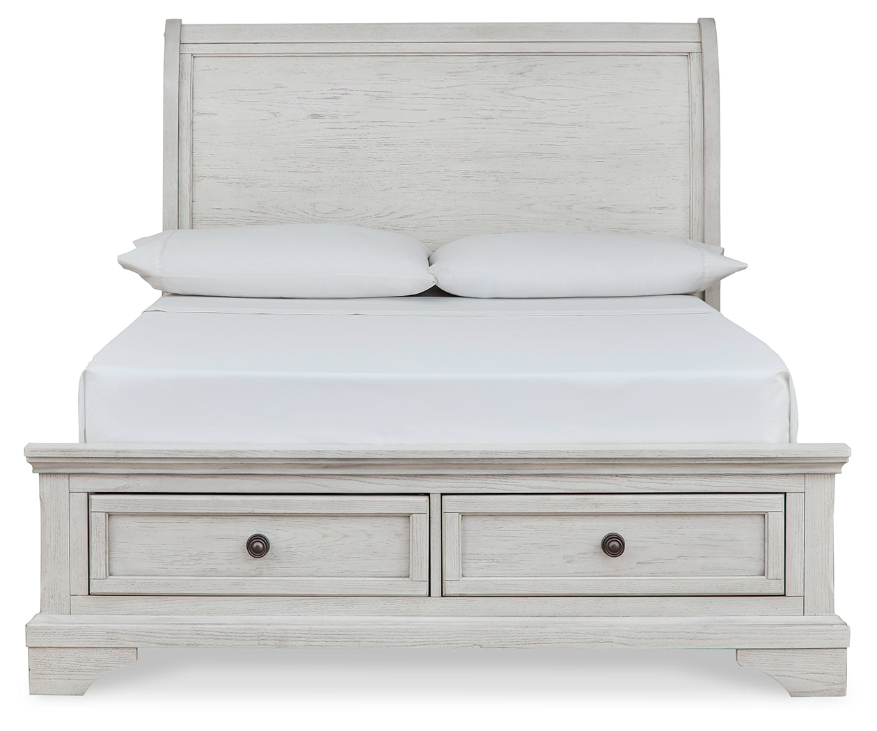 Robbinsdale Full Sleigh Storage Bed, Dresser and Mirror