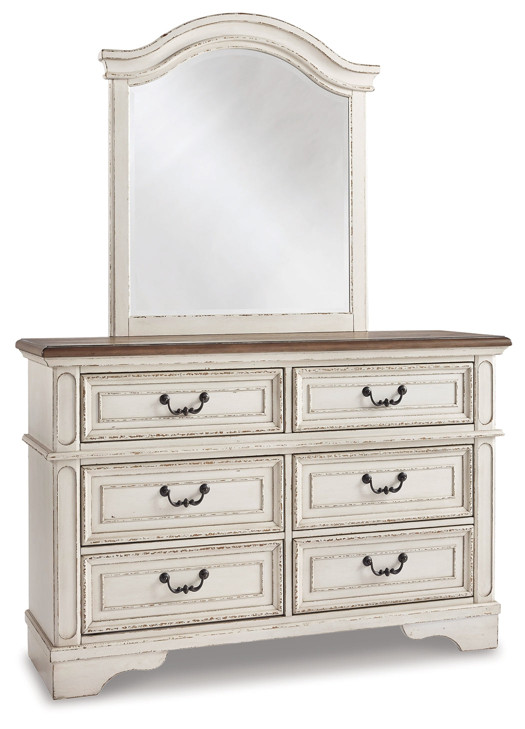 Realyn Full Panel Bed, Dresser, Mirror and Chest