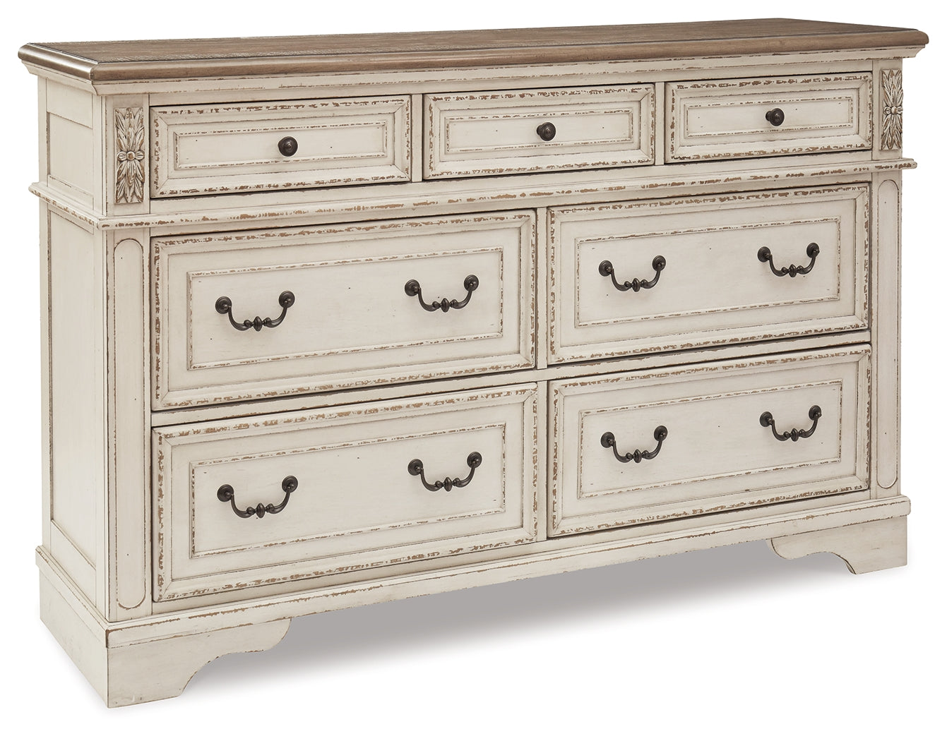 Realyn Queen Panel Bed and Dresser