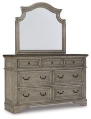 Lodenbay King Upholstered Panel Bed, Dresser, Mirror, Chest and Nightstand