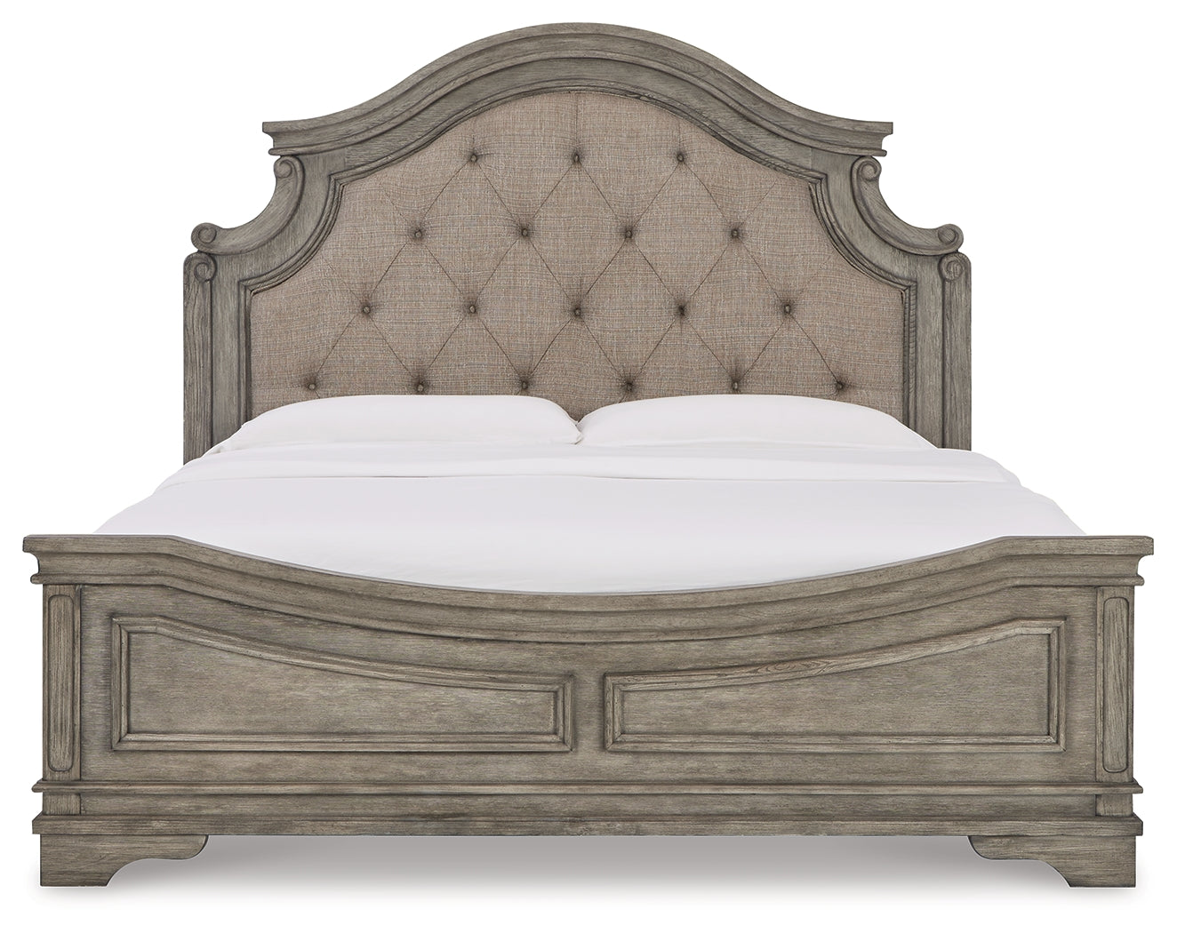 Lodenbay King Upholstered Panel Bed, Dresser, Mirror, Chest and Nightstand