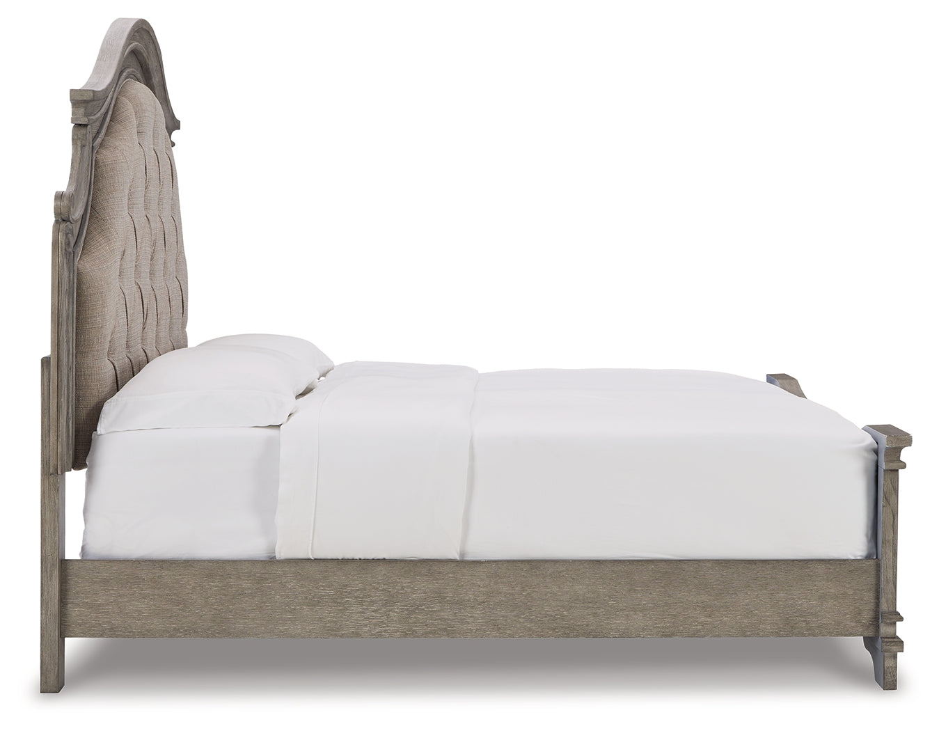 Lodenbay King Upholstered Panel Bed, Dresser, Mirror, and Nightstand