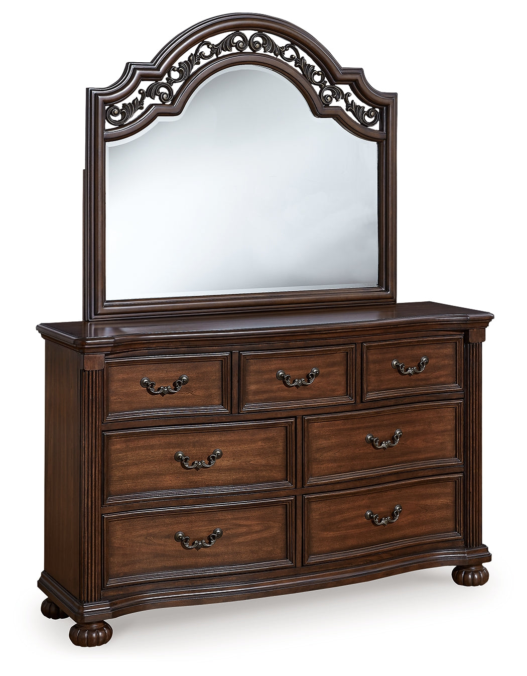 Lavinton King Poster Bed, Dresser, Mirror and Nightstand