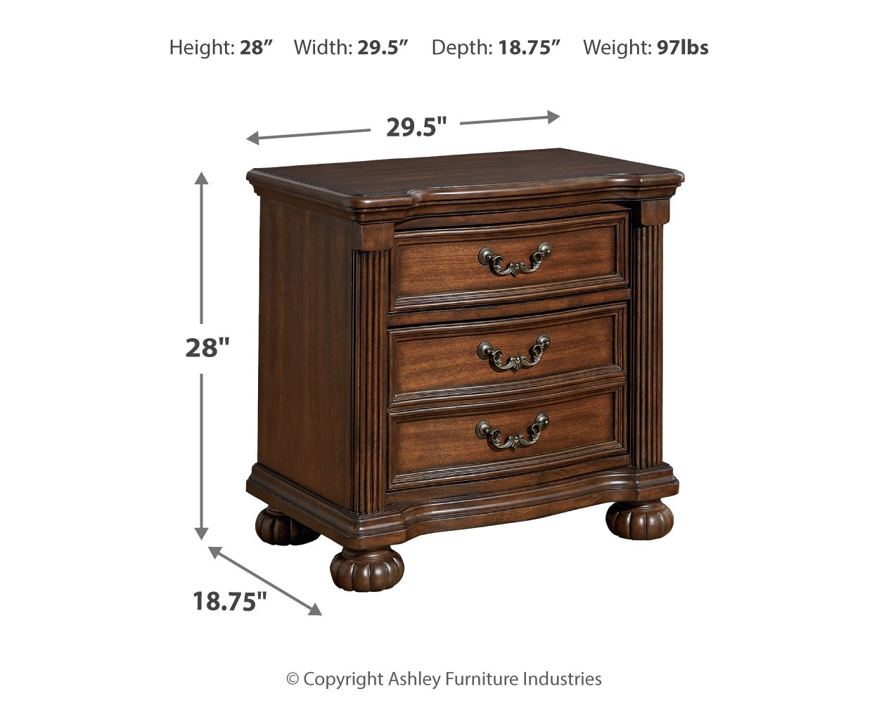 Lavinton King Poster Bed, Dresser, Mirror and 2 Nightstands