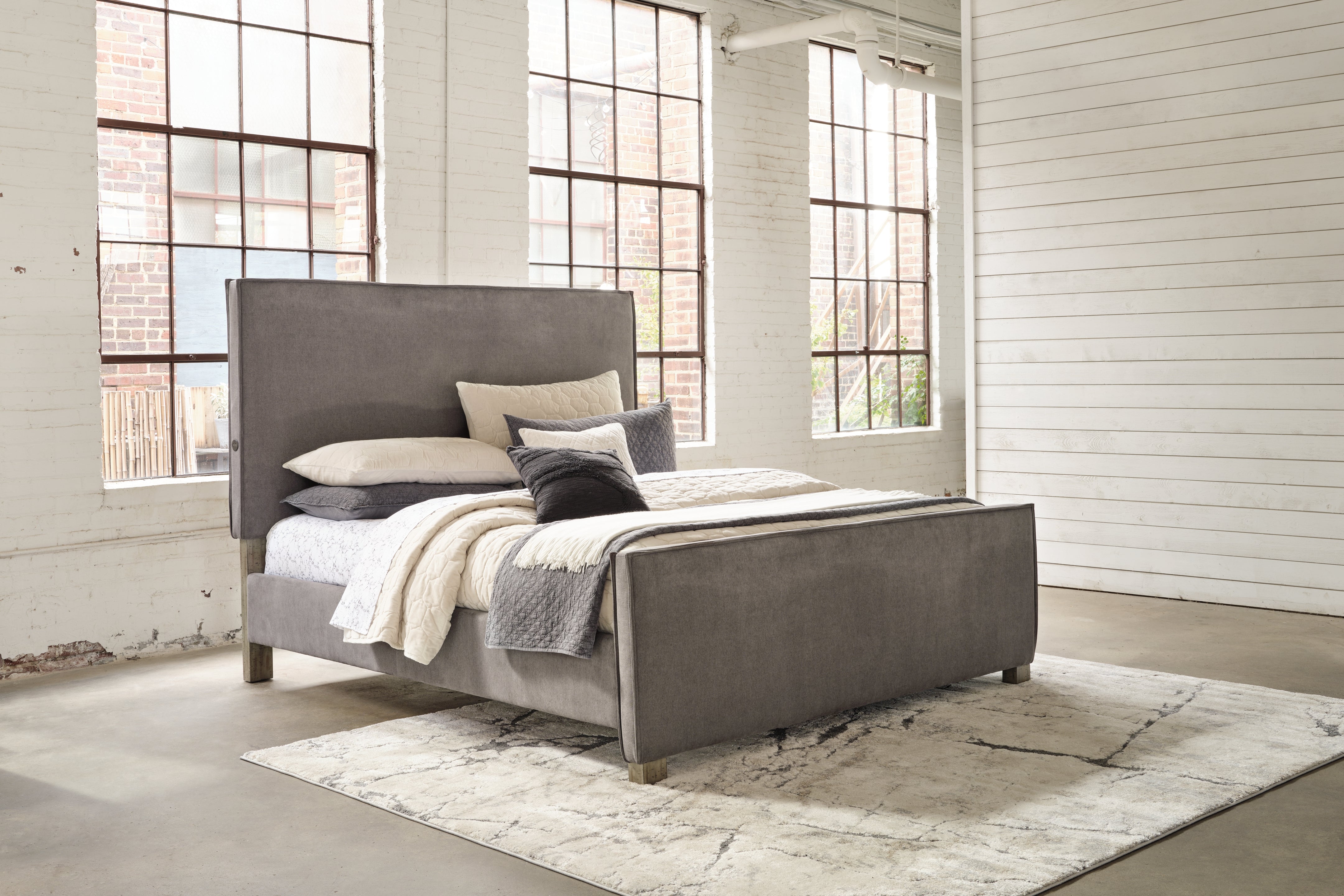 Krystanza California King Upholstered Panel Bed
