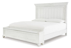 Kanwyn King Panel Bed with Storage, Dresser and Mirror
