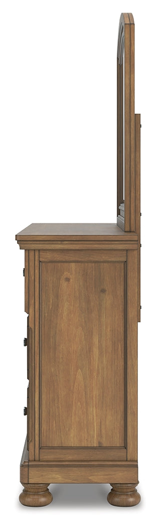 Feddinger Queen Panel Bed, Dresser, Mirror, Chest and Nightstand