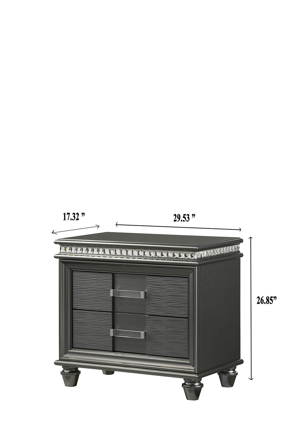 Adira Gray Nightstand - MyWaynesHome #