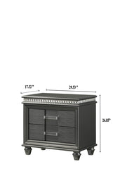 Adira Gray Nightstand - MyWaynesHome #