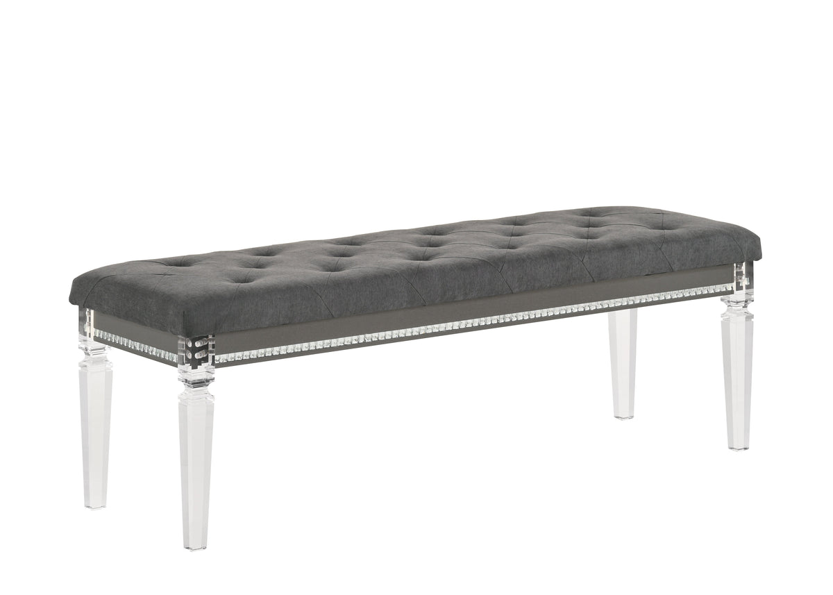 Giovani Dark Gray Bedroom Bench - MyWaynesHome #