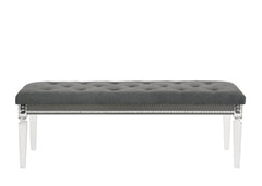 Giovani Dark Gray Bedroom Bench - MyWaynesHome #