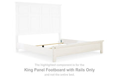 Braunter King Panel Footboard with Rails
