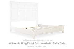 Braunter California King Panel Footboard with Rails