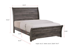 Coralee Gray Queen Sleigh Bed - MyWaynesHome #