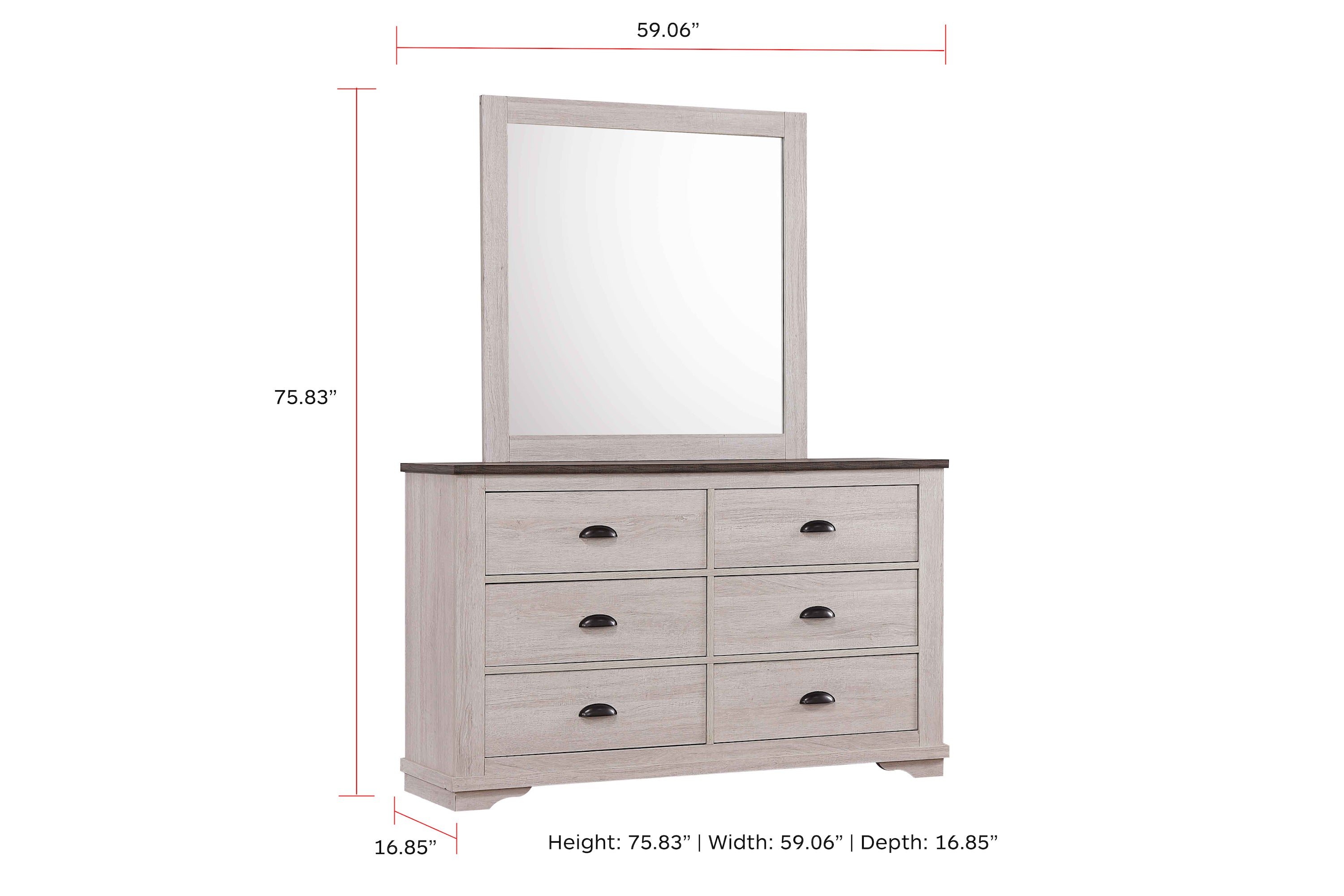 Coralee Chalk/Gray Sleigh Bedroom Set - MyWaynesHome #