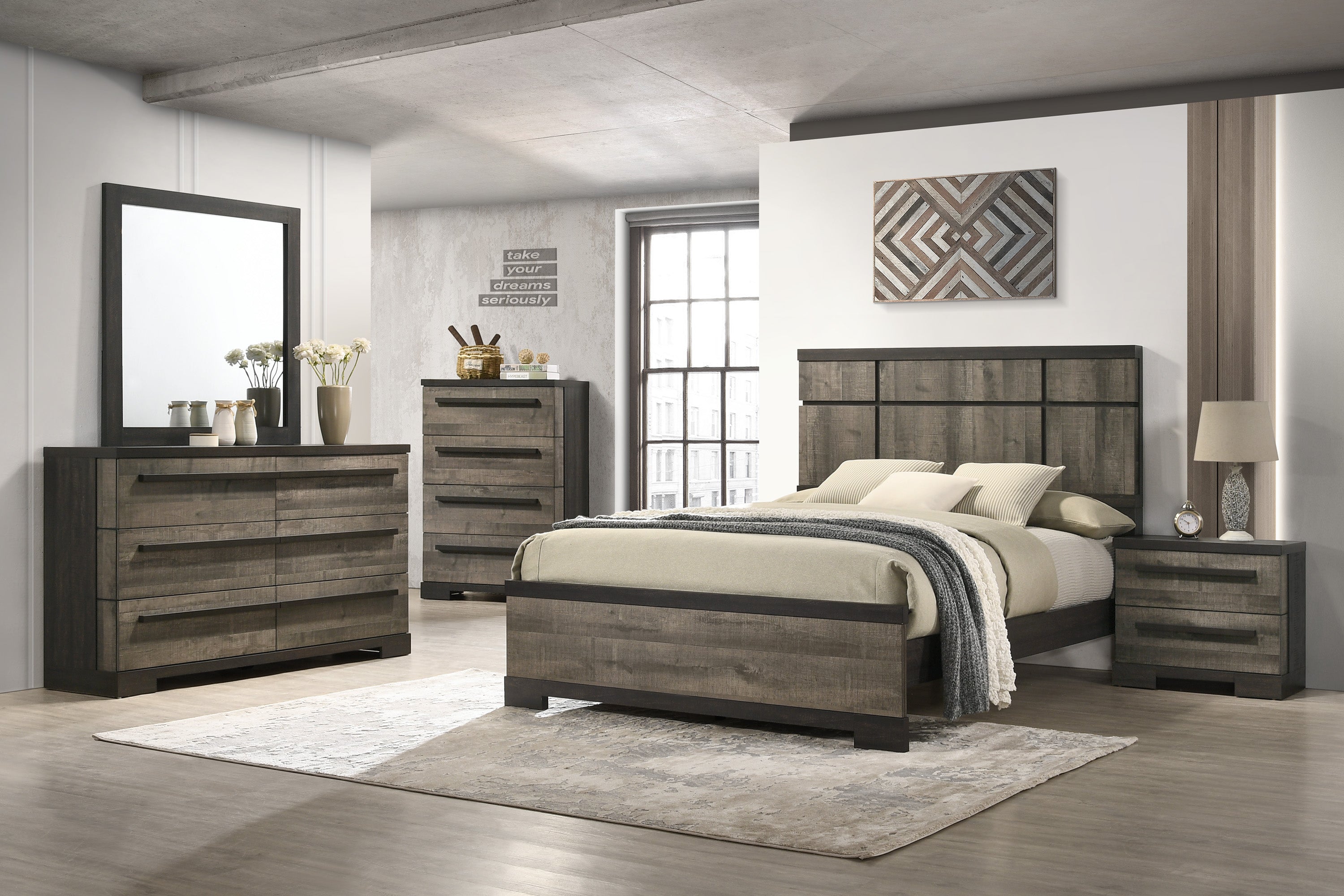 Remington Brown/Gray Nightstand - MyWaynesHome #