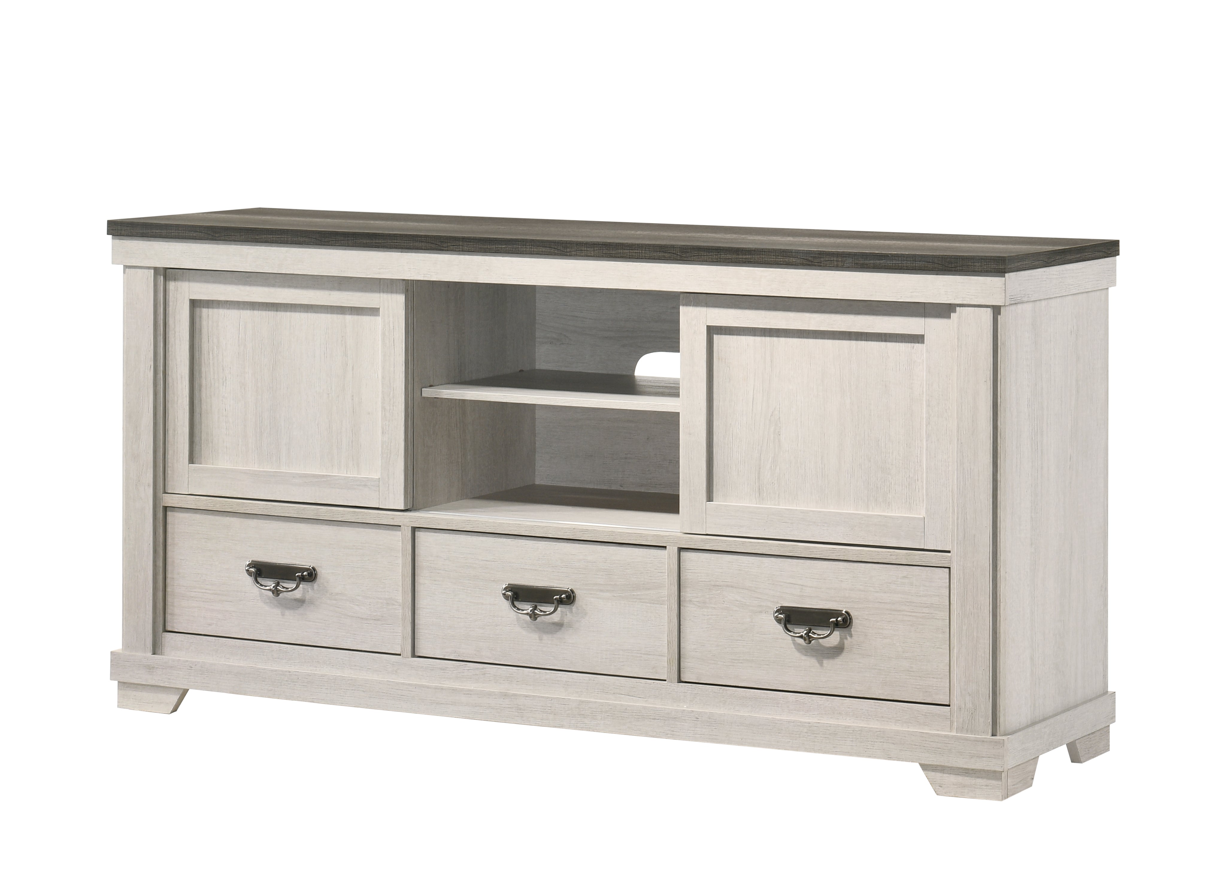 Leighton Cream/Brown TV Stand - MyWaynesHome #