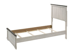 Leighton Cream/Brown Twin Panel Bed - MyWaynesHome #