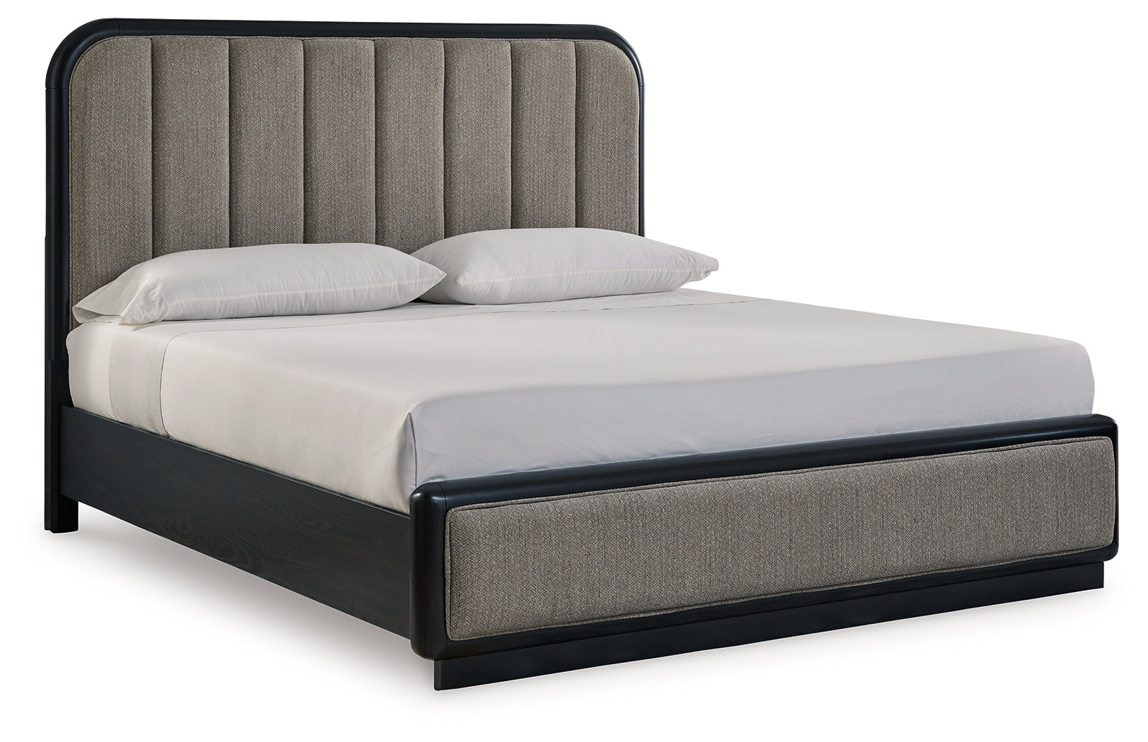 Rowanbeck King Panel Bed, Dresser, Mirror, Chest and Nightstand