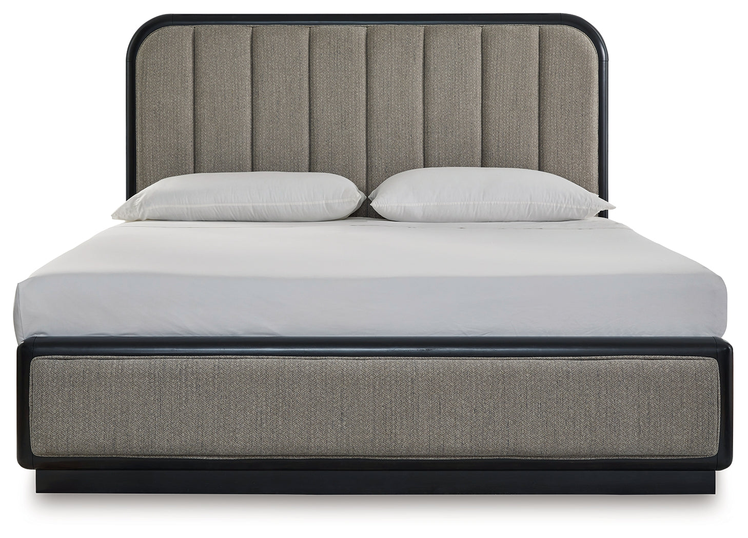 Rowanbeck King Panel Bed, Dresser, Mirror, Chest and Nightstand