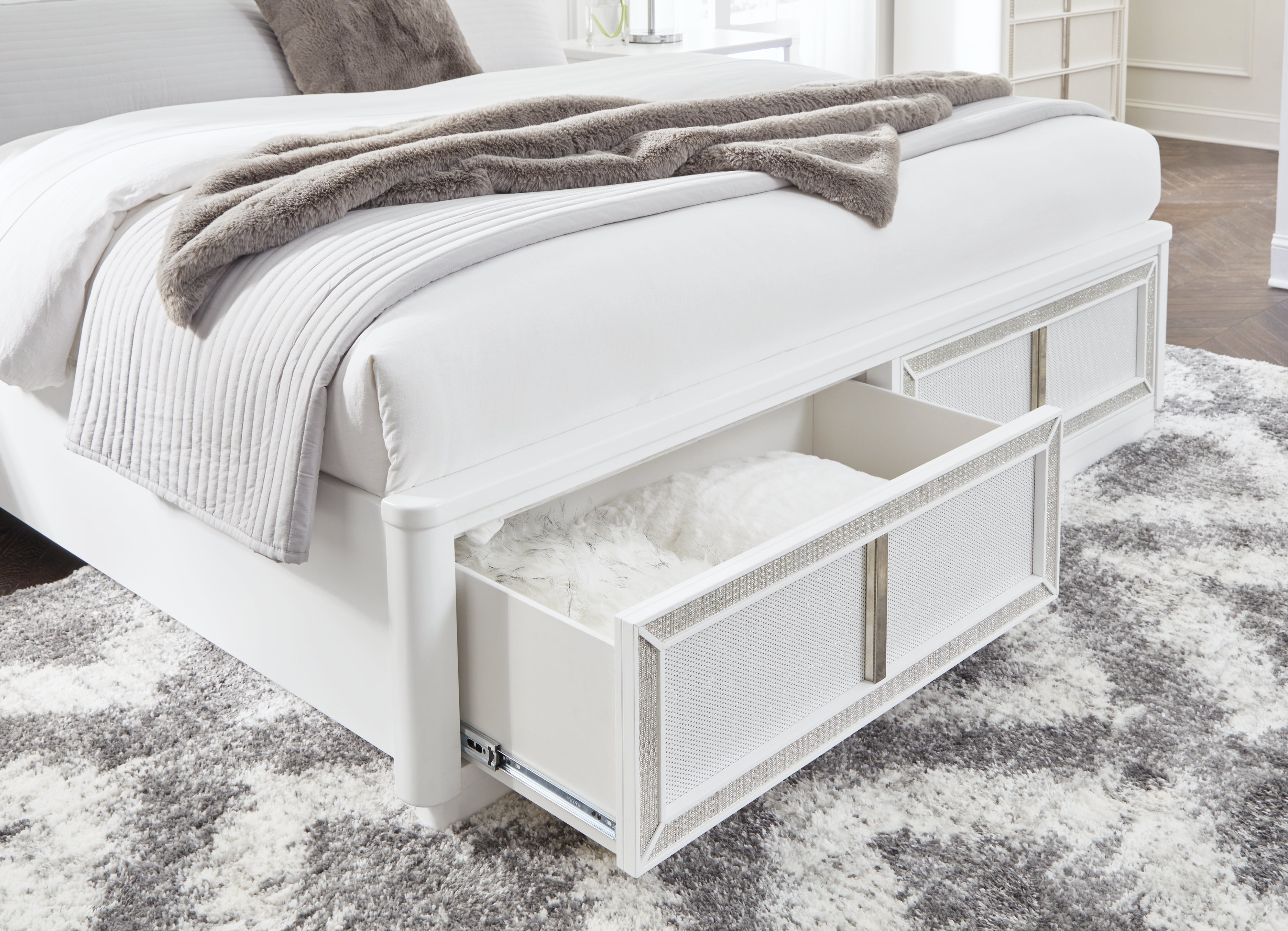 Chalanna California King Upholstered Storage Bed - MyWaynesHome #