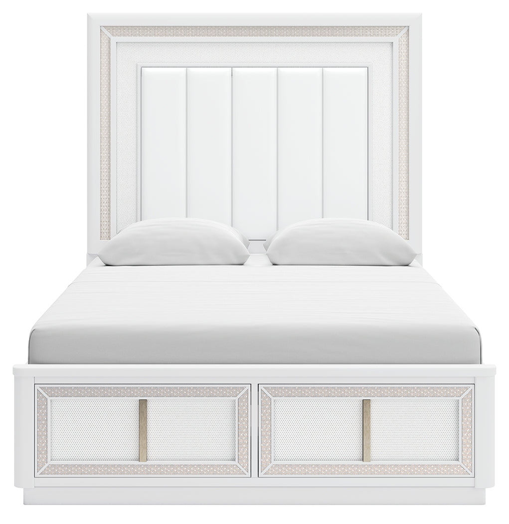 Chalanna Queen Panel Storage Bed and Nightstand