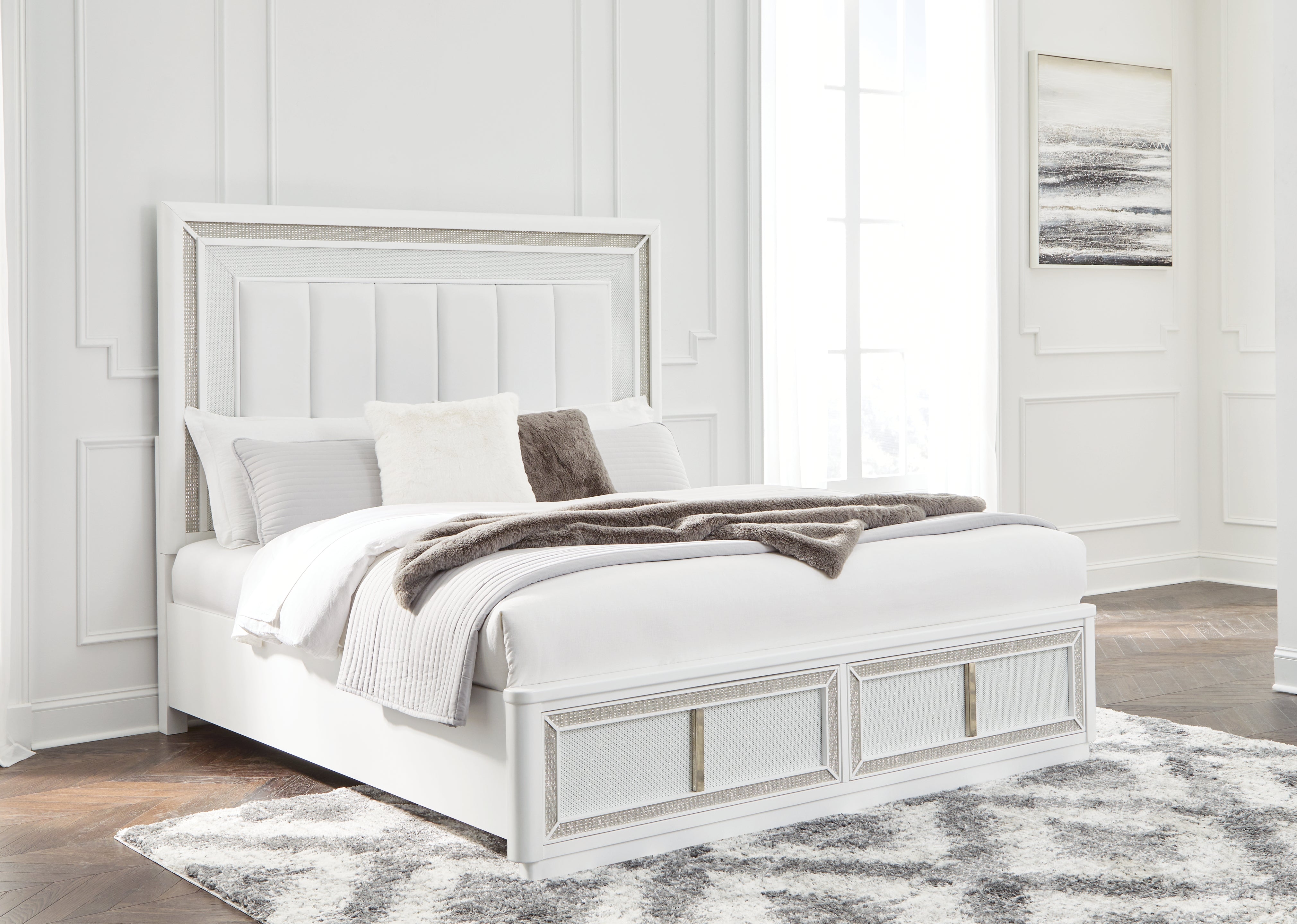 Chalanna California King Upholstered Storage Bed - MyWaynesHome #