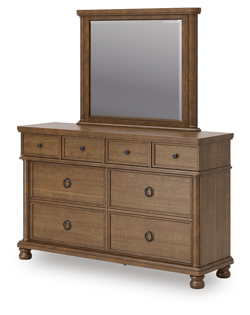 Rowlenstown Queen Poster Bed, Dresser and Mirror
