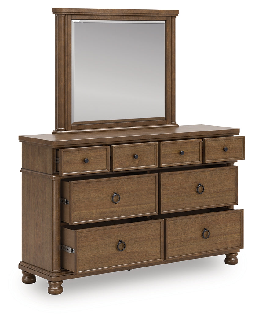 Rowlenstown Queen Poster Bed, Dresser and Mirror