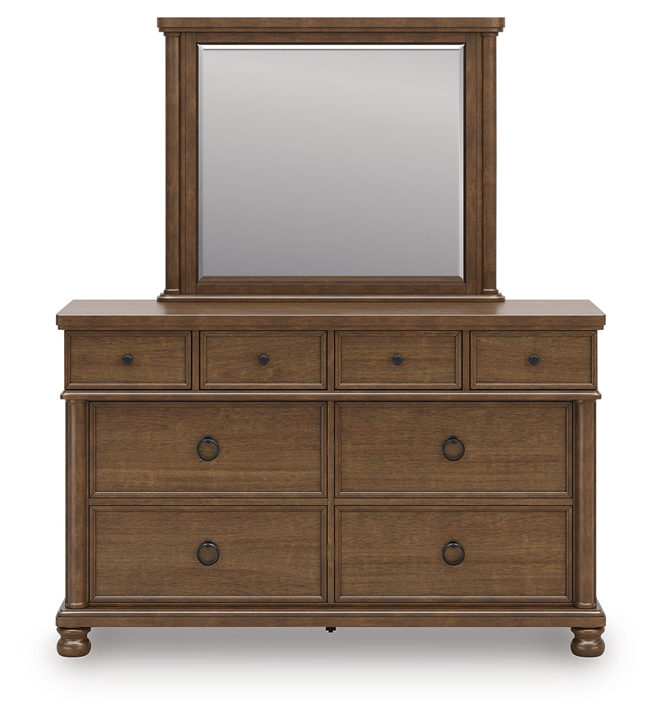 Rowlenstown Queen Poster Bed, Dresser and Mirror