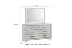 White Sands Chalk Bedroom Mirror (Mirror Only) - MyWaynesHome #