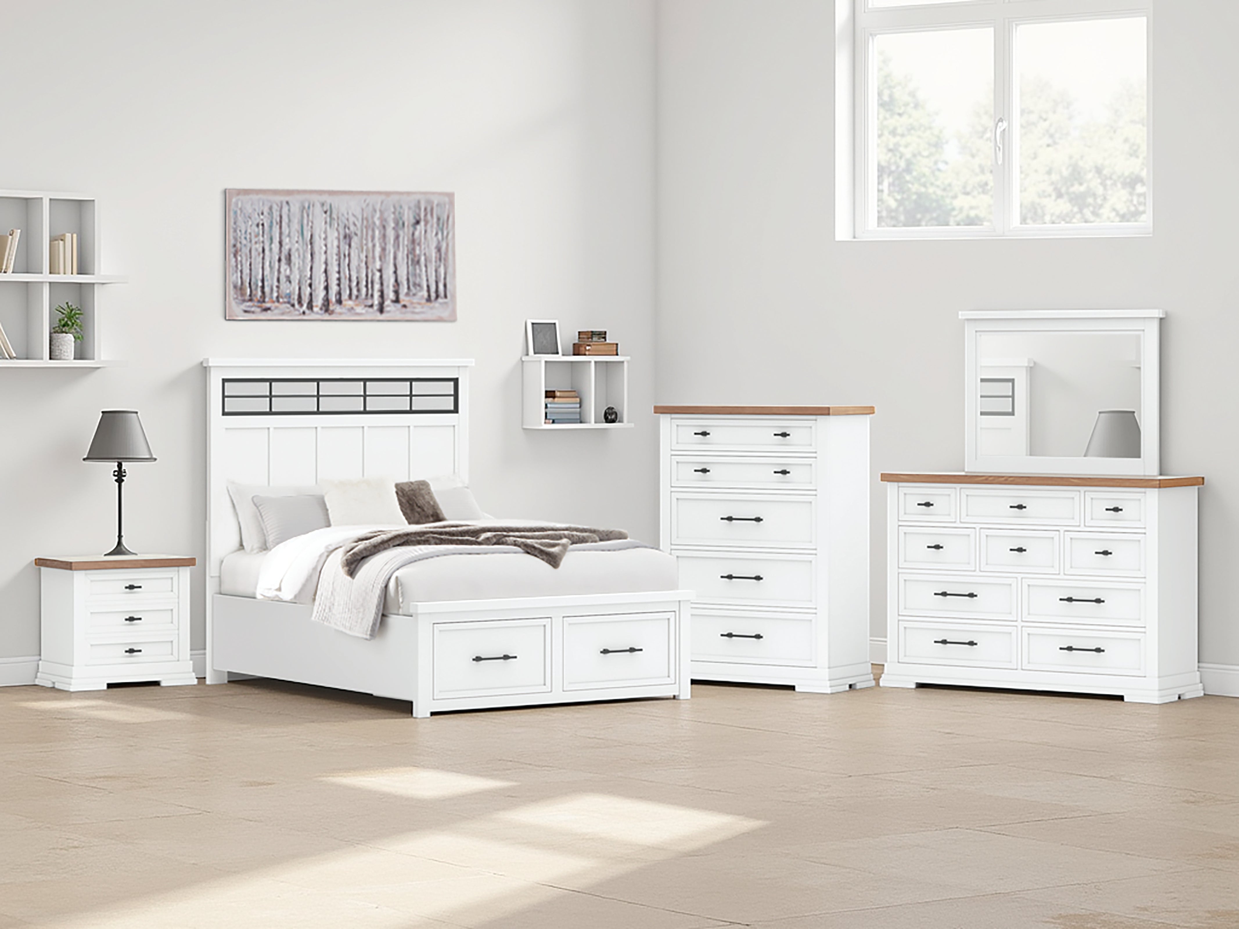 Ashbryn Queen Panel Storage Bed