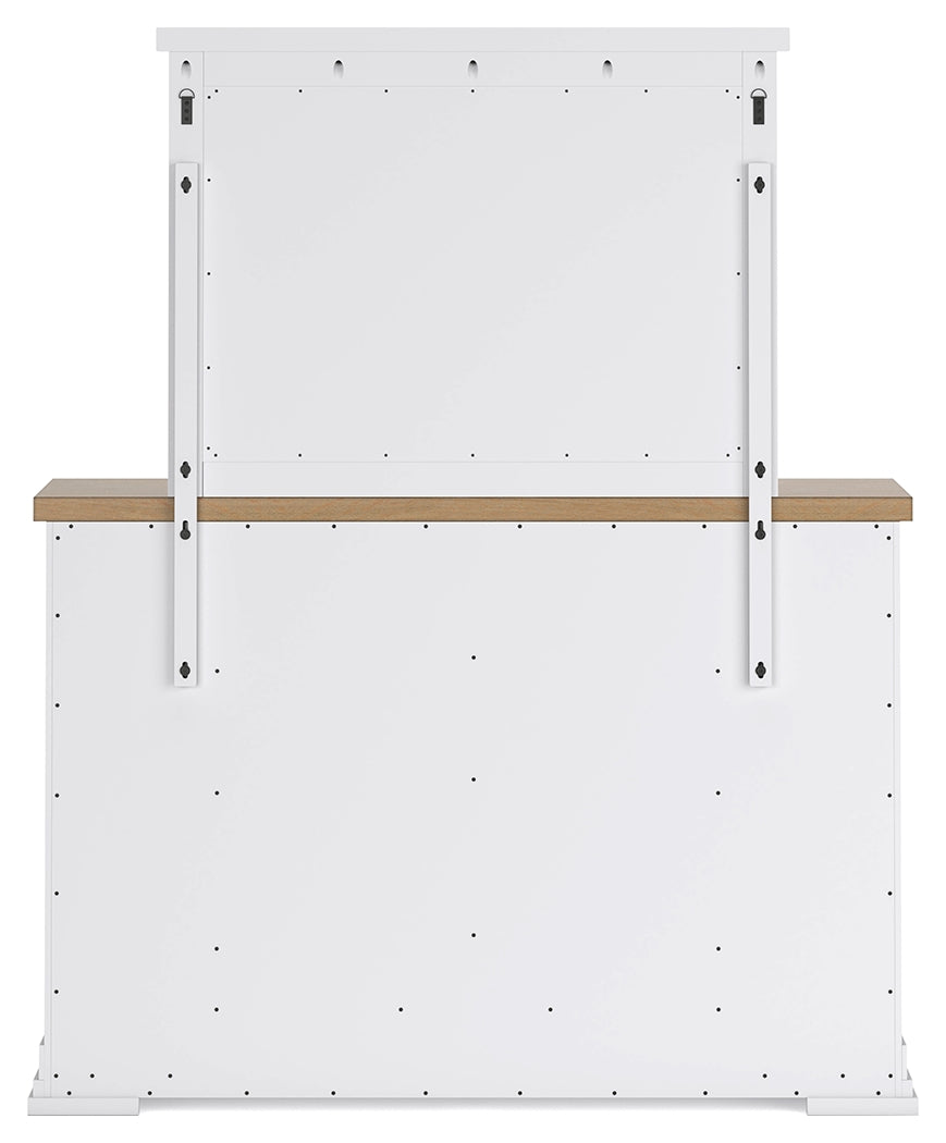 Ashbryn King Panel Bed, Dresser, Mirror and 2 Nightstands