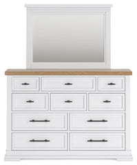 Ashbryn Queen Panel Storage Bed, Dresser, Mirror and 2 Nightstands