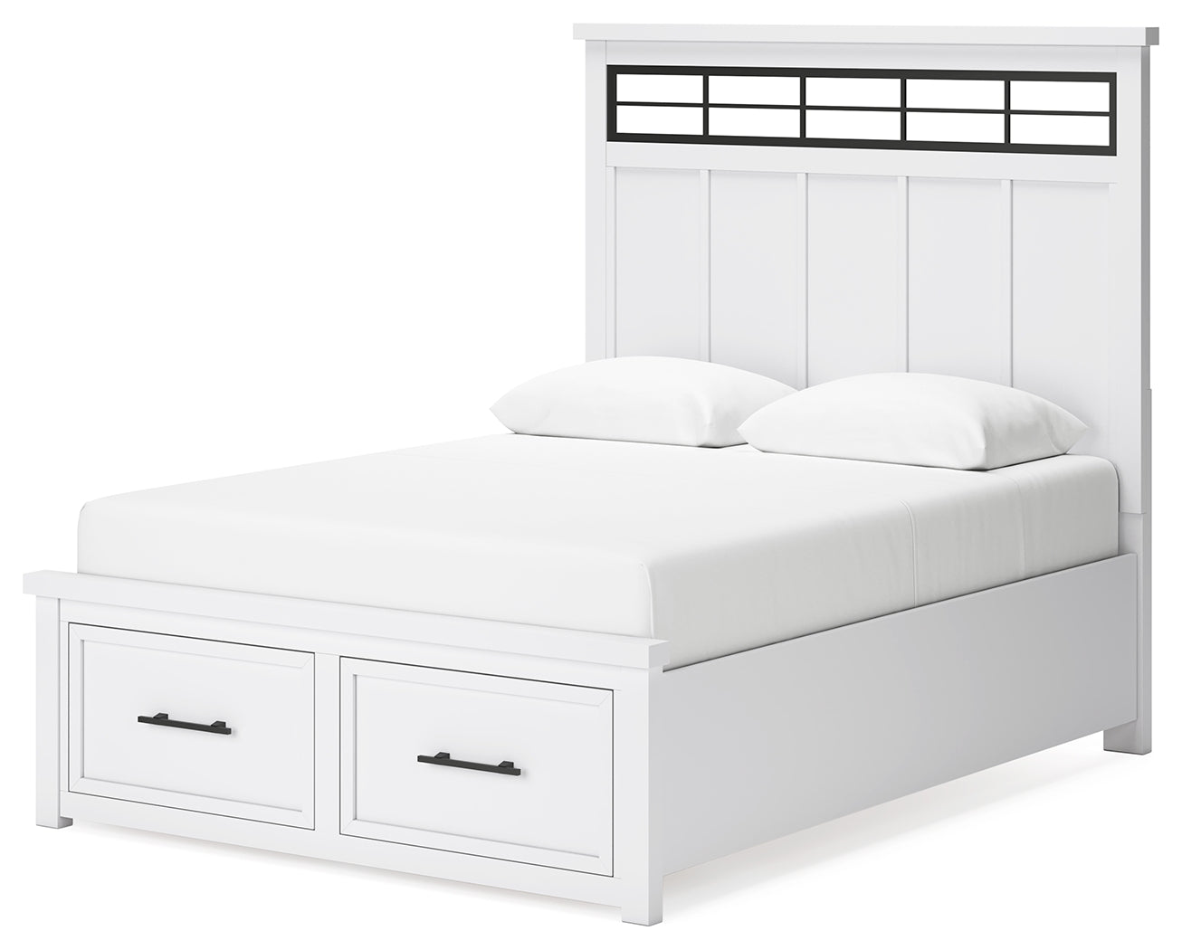 Ashbryn Queen Panel Storage Bed, Dresser, Mirror and 2 Nightstands
