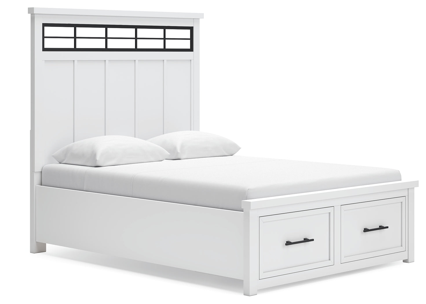 Ashbryn Queen Panel Storage Bed, Dresser and Mirror