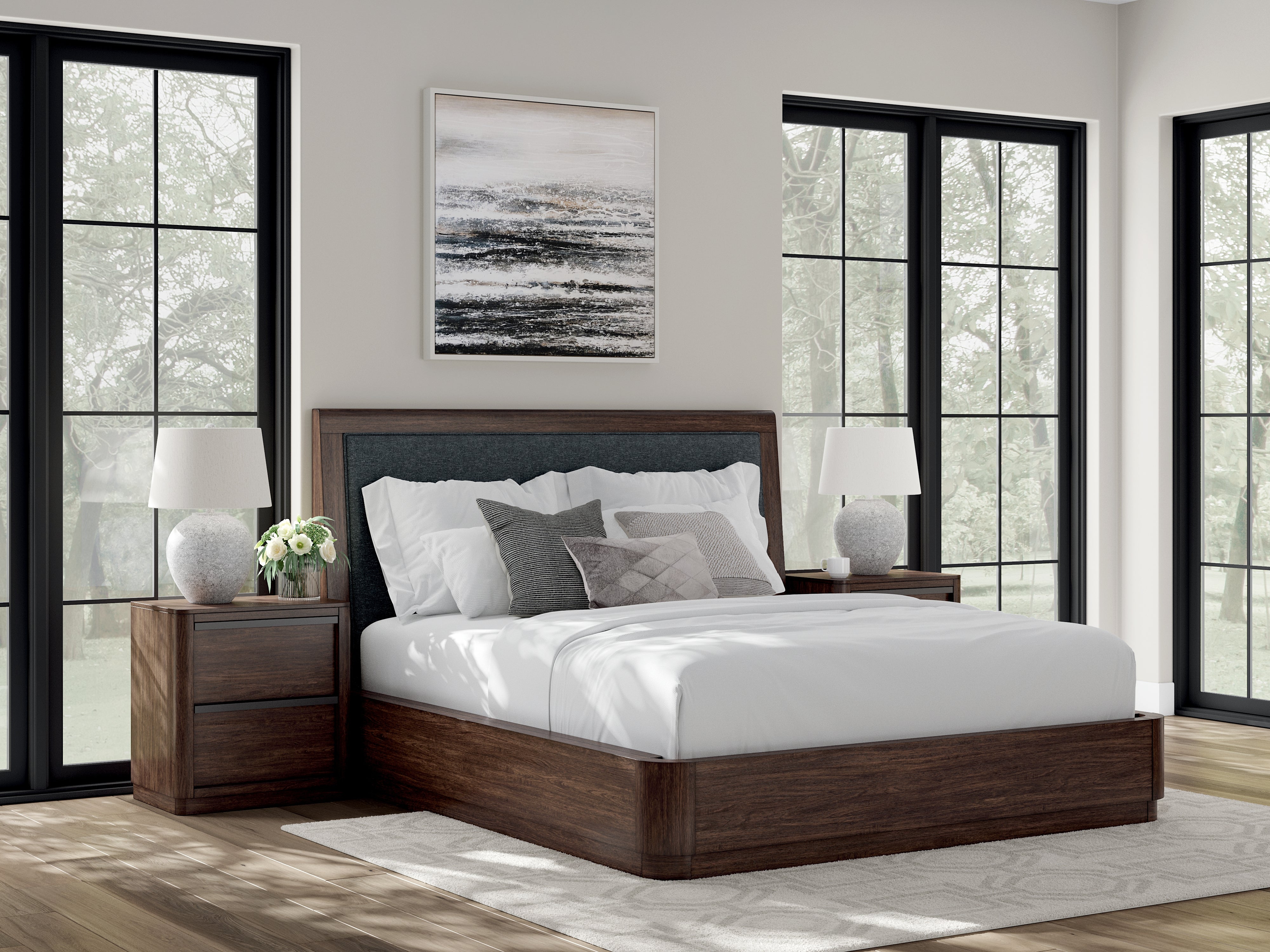 Dilenno California King Upholstered Panel Bed