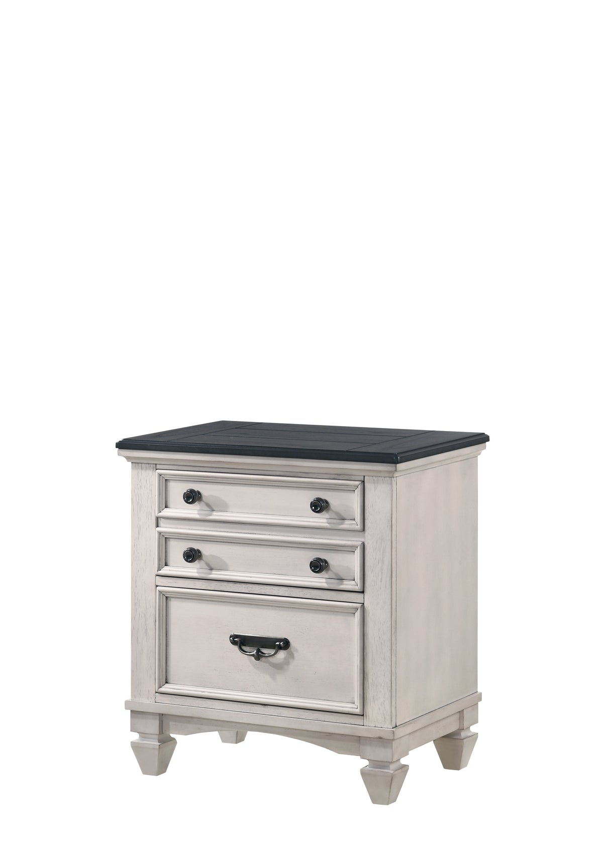 Sawyer Antique White/Brown Nightstand - MyWaynesHome #