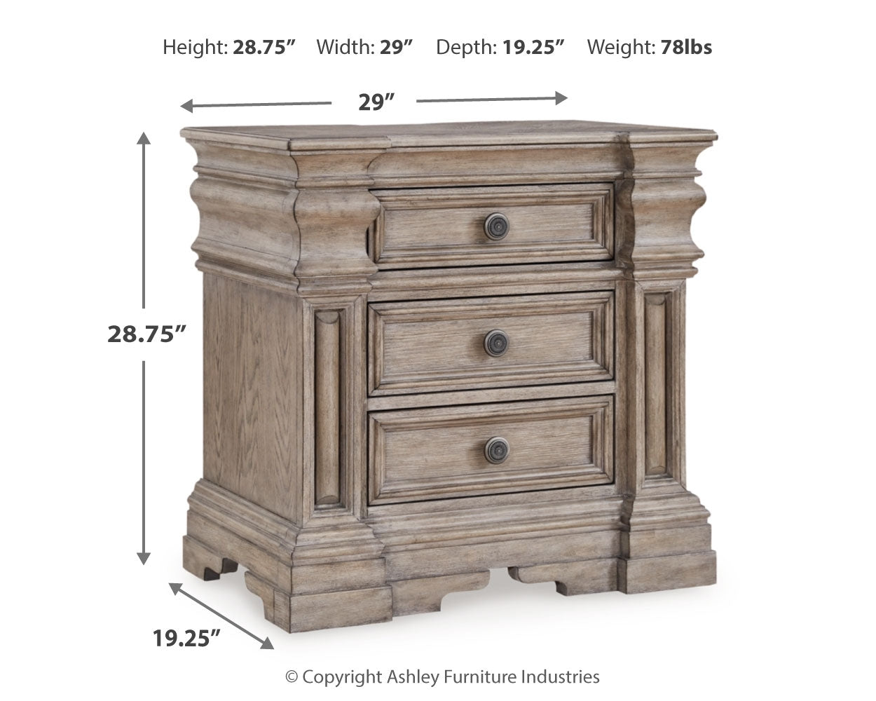Blairhurst Queen Panel Bed, Dresser, Mirror, 2 Chests and Nightstand
