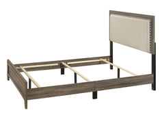 Mille Brownish Gray King Upholstered Bed - MyWaynesHome #