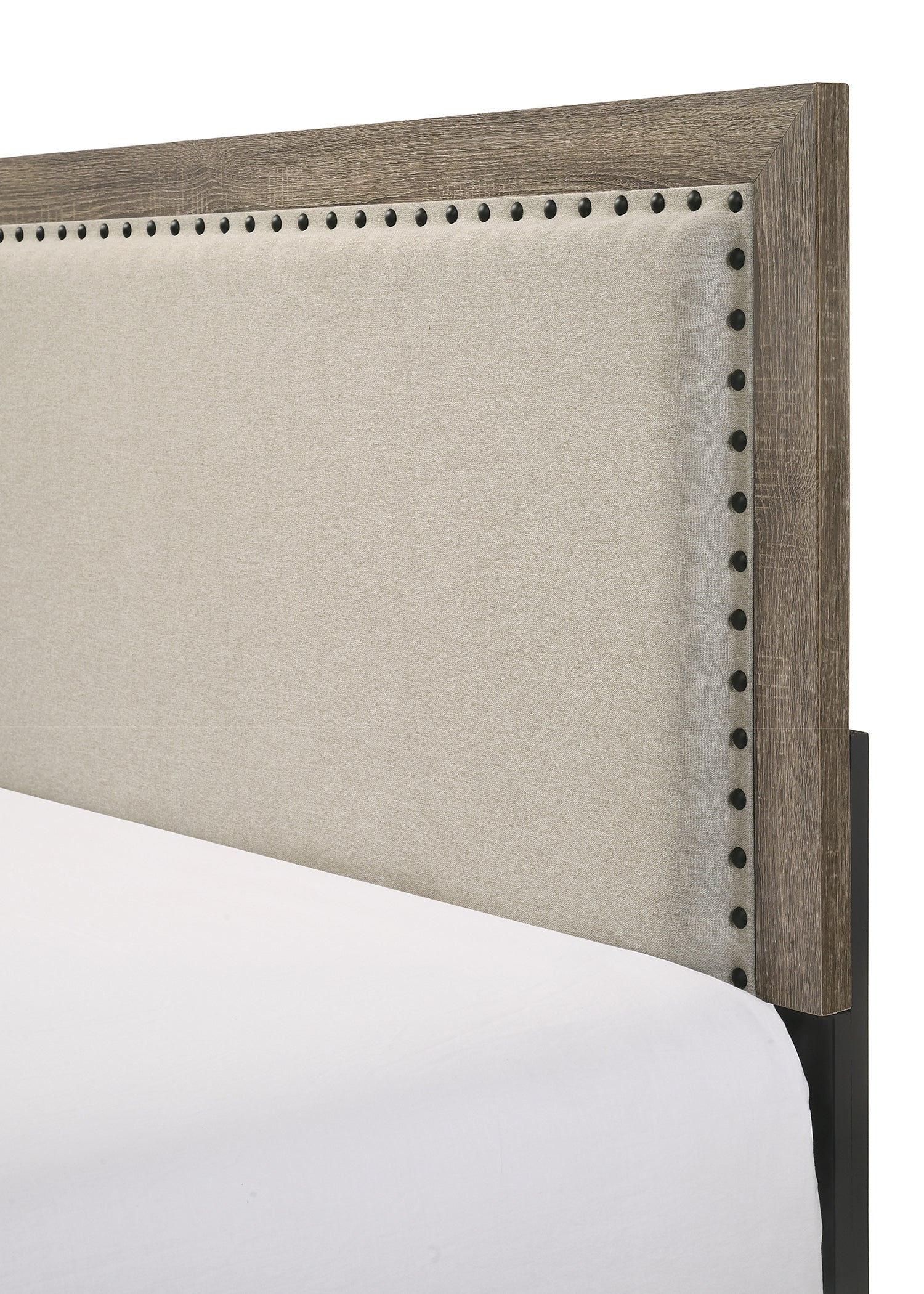 Mille Brownish Gray King Upholstered Bed - MyWaynesHome #