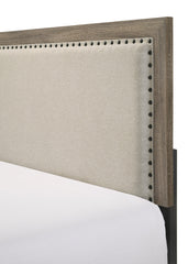 Mille Brownish Gray King Upholstered Bed - MyWaynesHome #