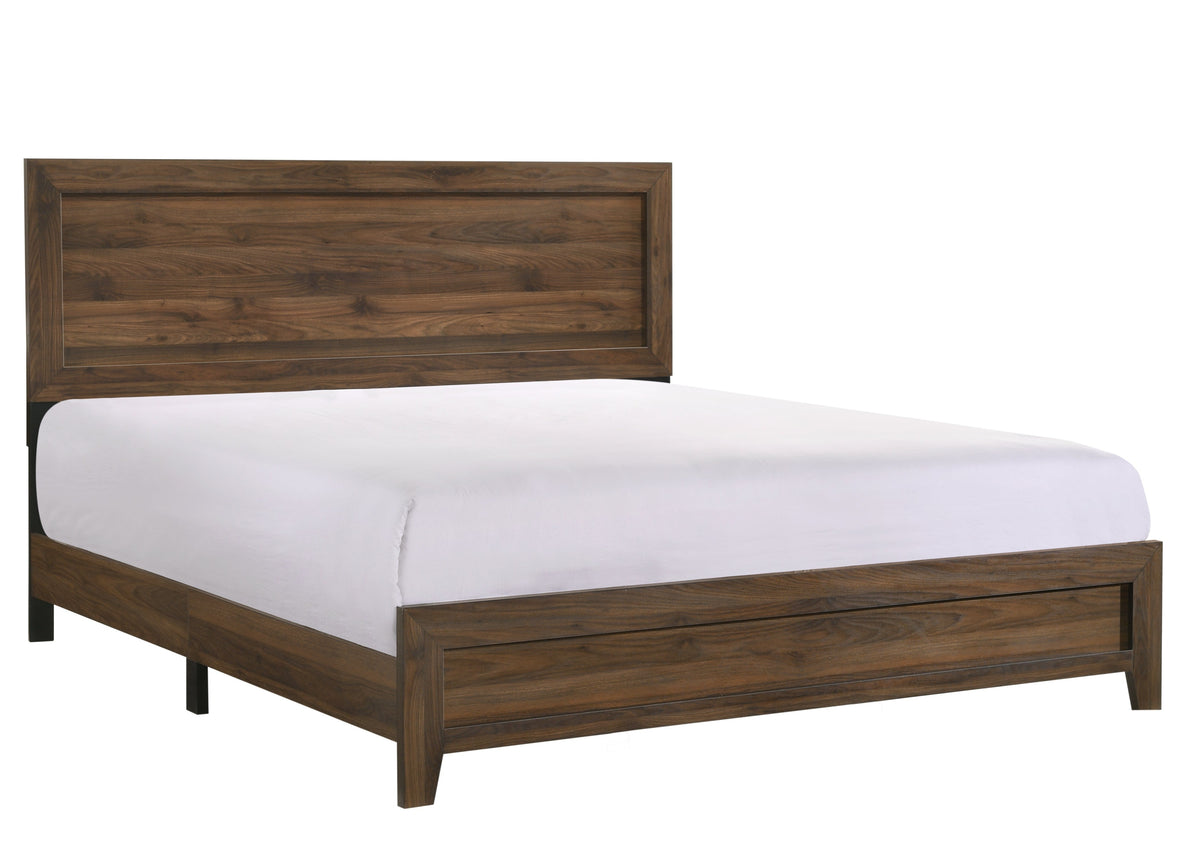 Millie Cherry Brown King Panel Bed - MyWaynesHome #