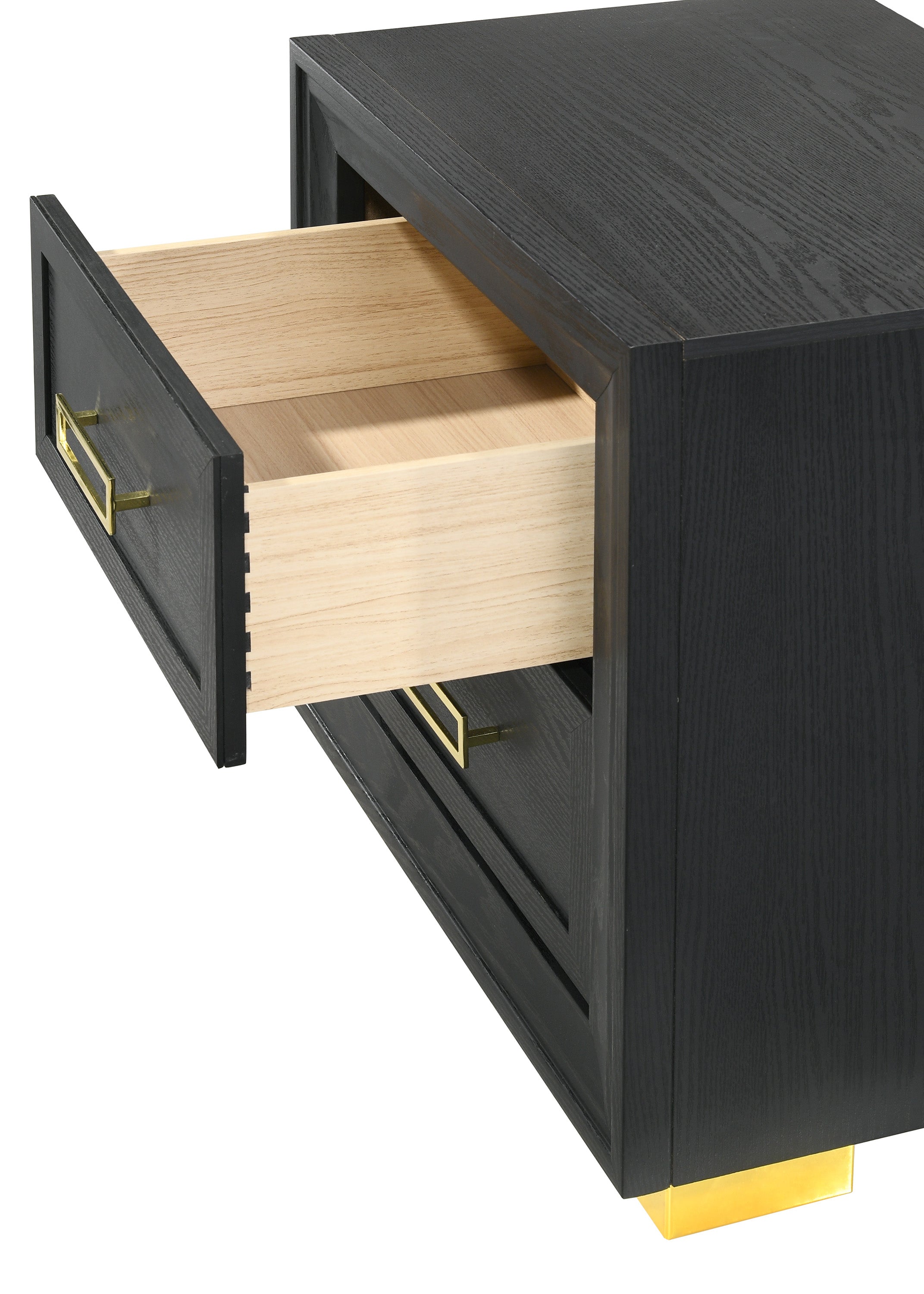Pepe Black/Gold Panel Upholstered Bedroom Set - MyWaynesHome #