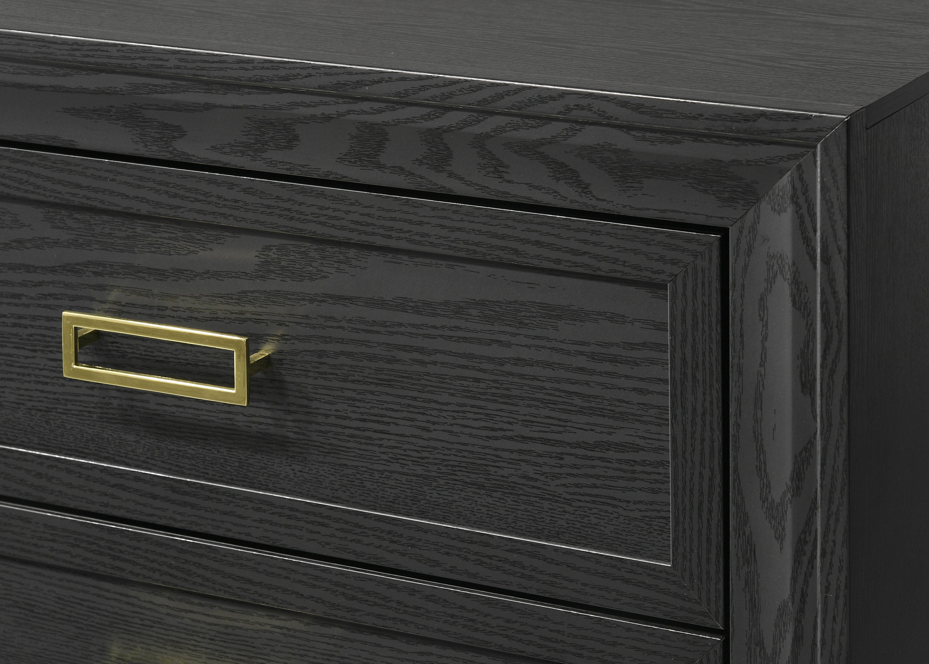 Pepe Black/Gold Panel Upholstered Bedroom Set - MyWaynesHome #
