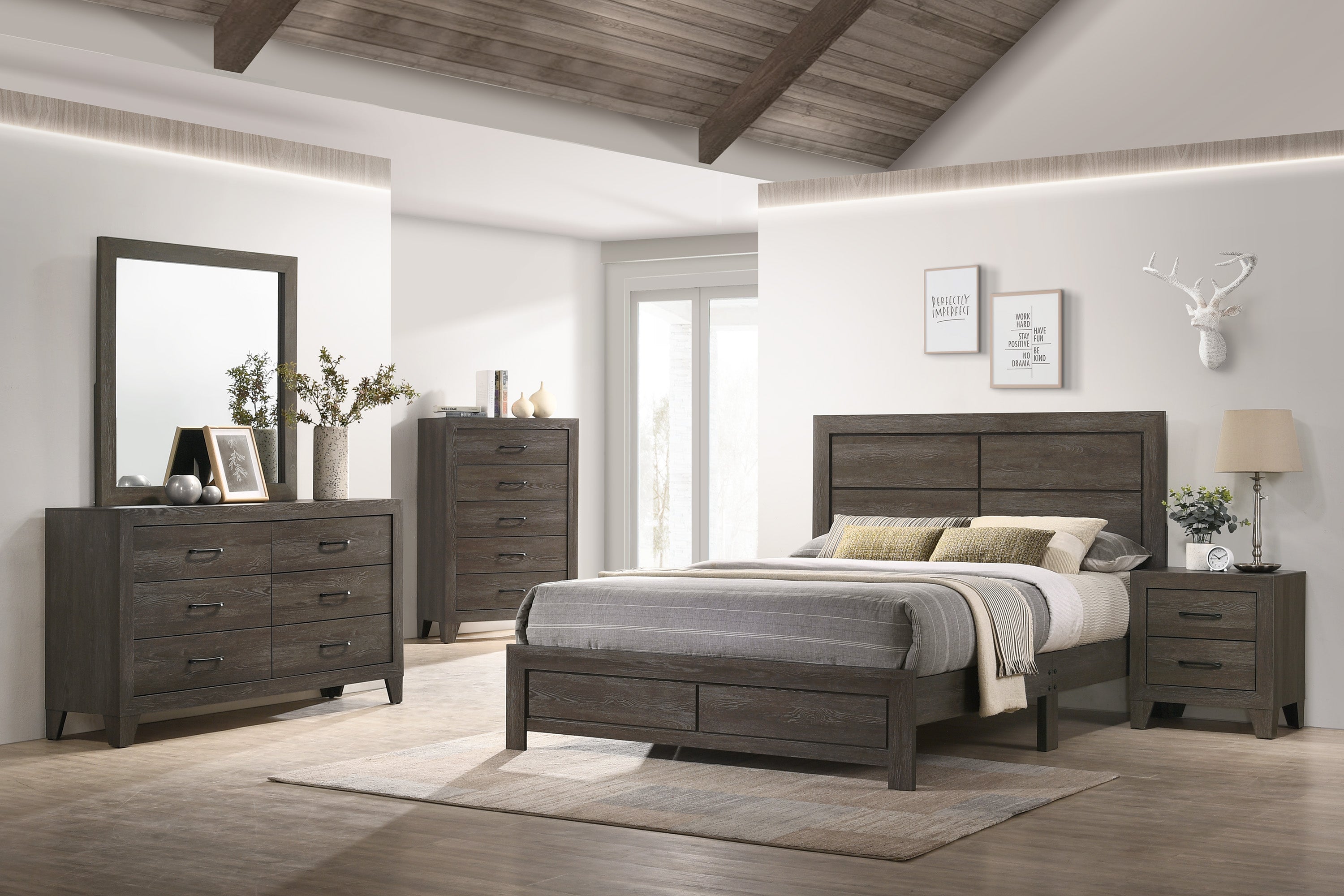 Hopkins Brown King Platform Bed - MyWaynesHome #