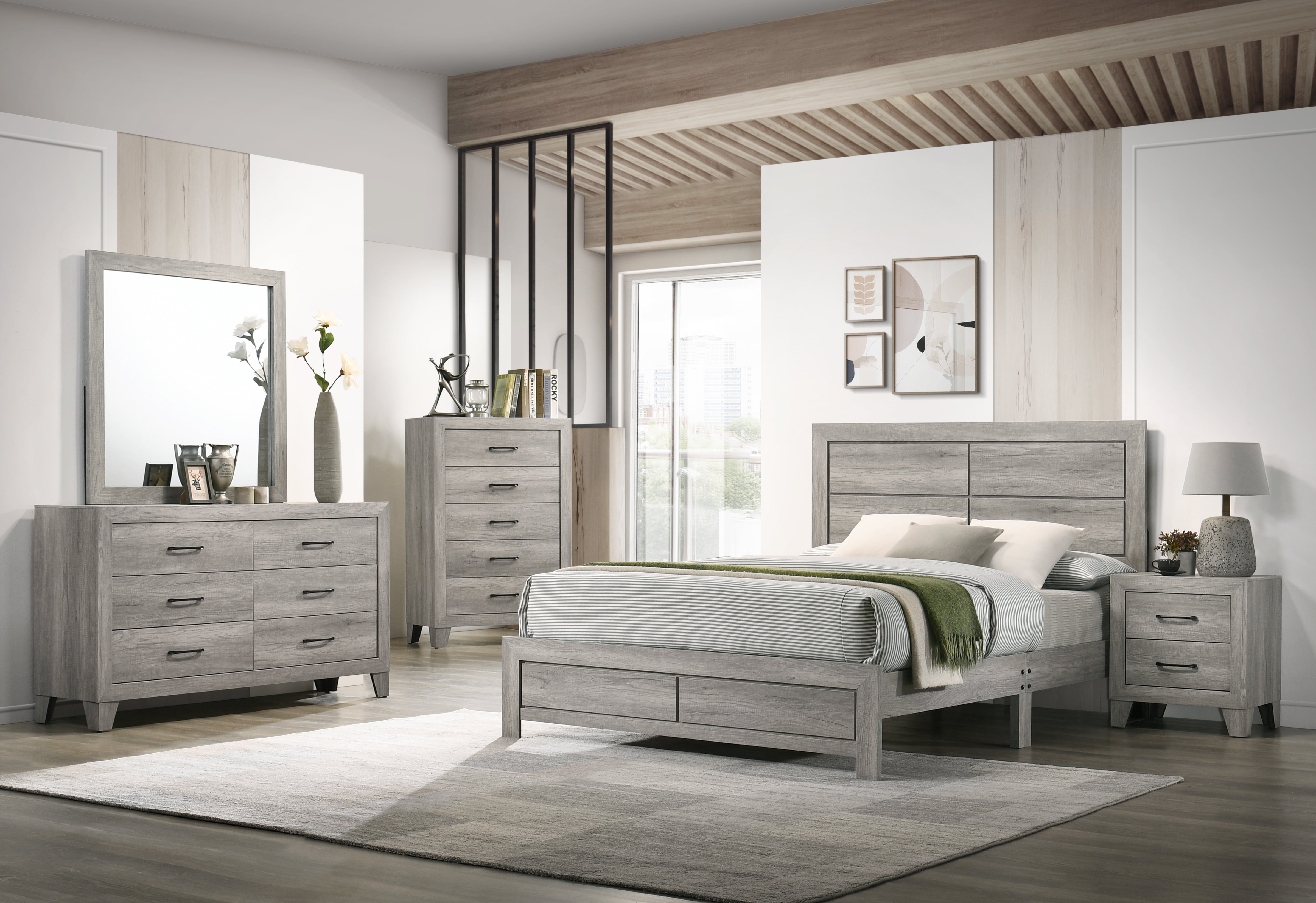 Hopkins Driftwood Full Platform Bed - MyWaynesHome #