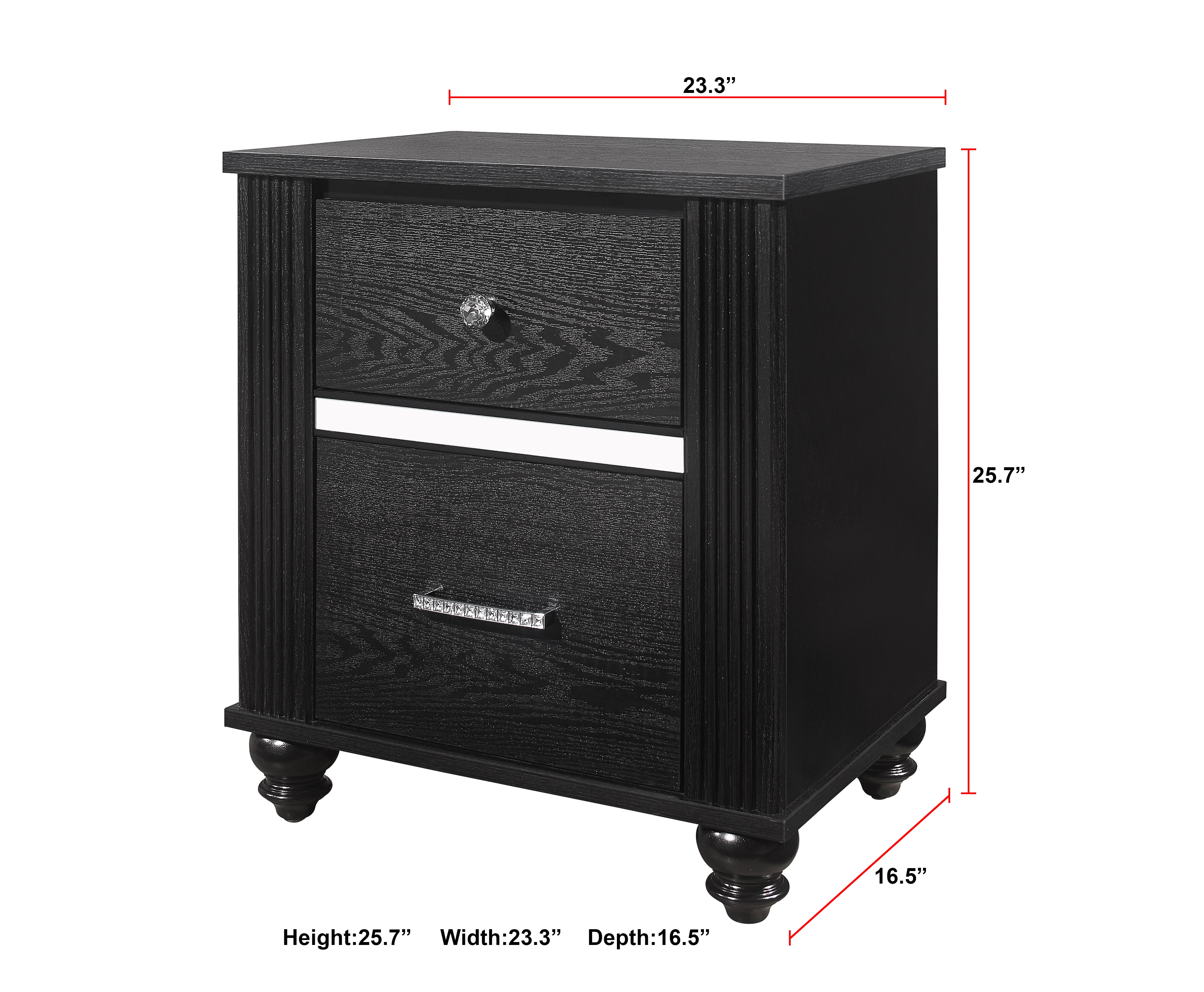 Gaston Black Nightstand - MyWaynesHome #